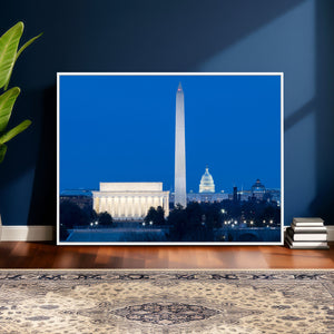 Washington DC Skyline Wall Art Canvas Print – Lincoln