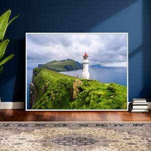 Cliffside Lighthouse Wall Art Canvas Print – Coastal