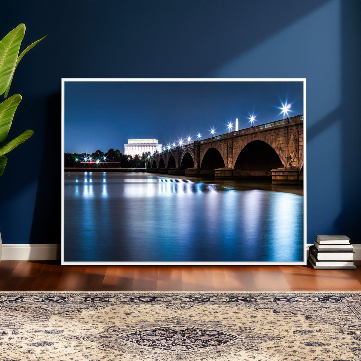 Washington DC Wall Art Canvas Print – Lincoln Memorial Night