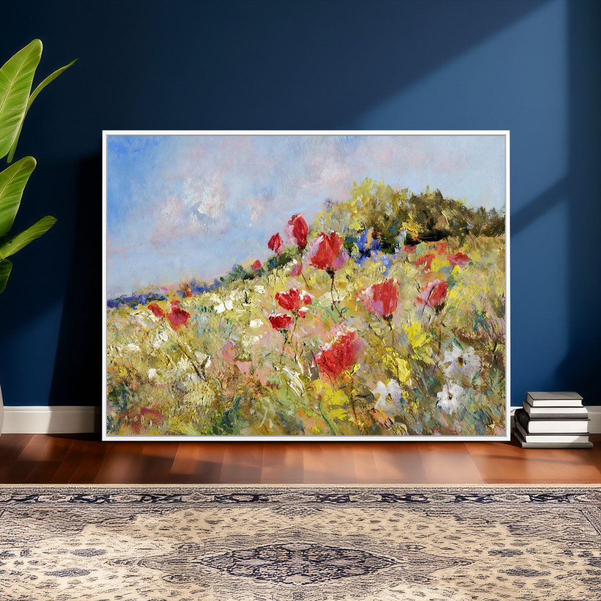 Abstract Mountain Landscape Wall Art Canvas Print – Textured