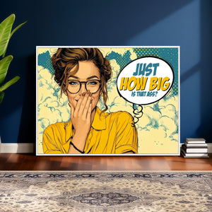 Pop Art Print Bathroom Sign Wall Art Canvas Print — Funny