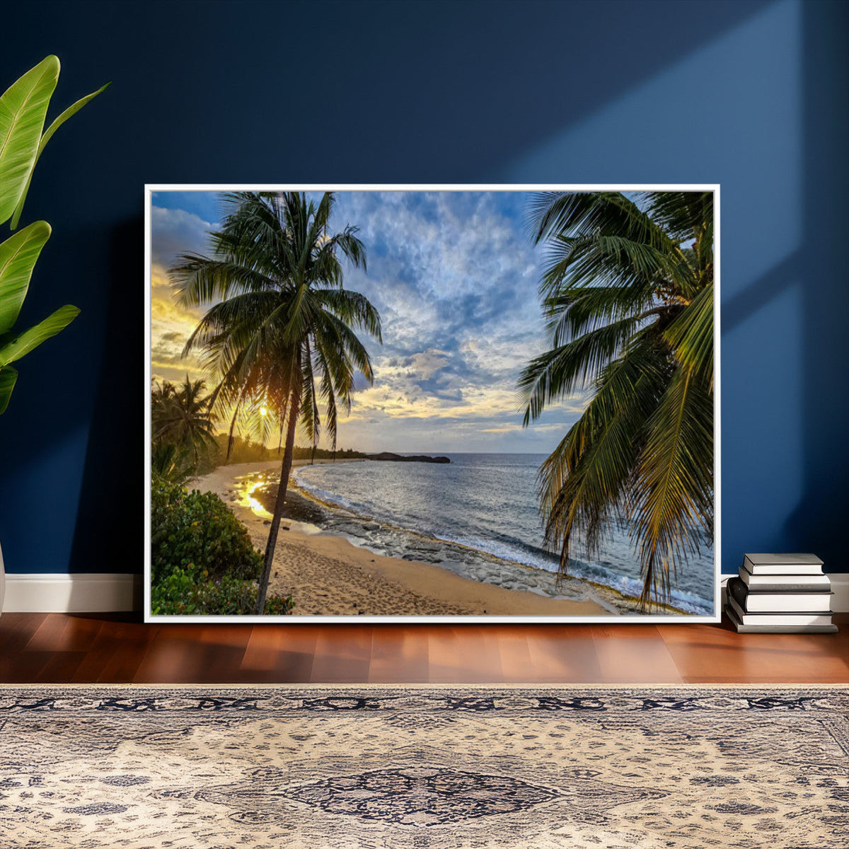 Mar Chiquita Beach Puerto Rico Canvas Wall Art, Manati Caribbean Coastal Photography Print, Tropical Ocean Sunset Decor