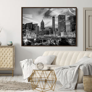 Black and White Atlanta Wall Art Canvas Print