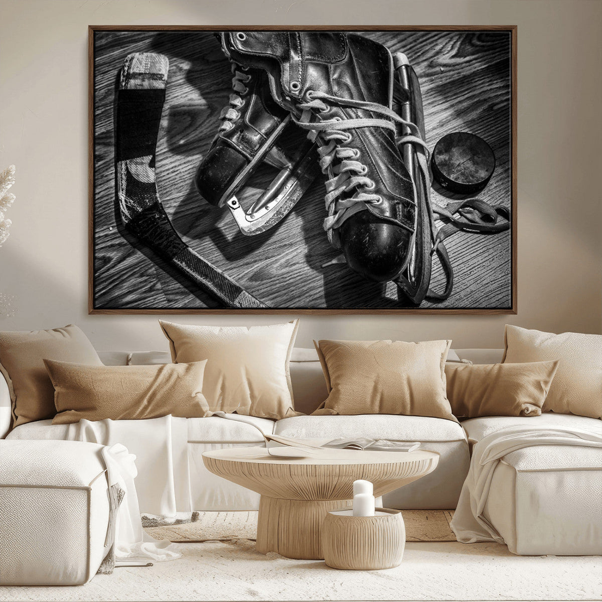Old Pair of Mens Skates Wall Art Canvas, Men Skates Wall Art