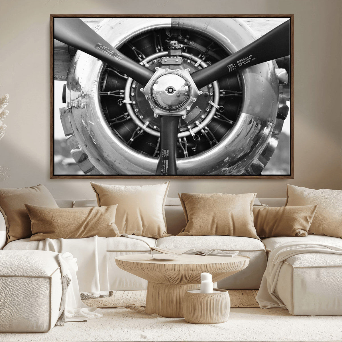 Vintage Airplane Wall Art Canvas Print