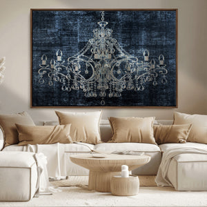 Dark Chandelier Wall Art Canvas Print