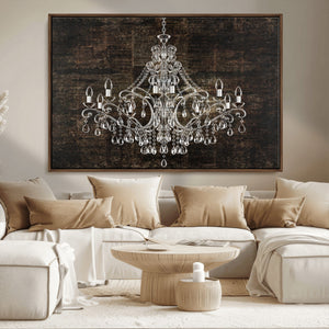 Rustic Chandelier Canvas Print