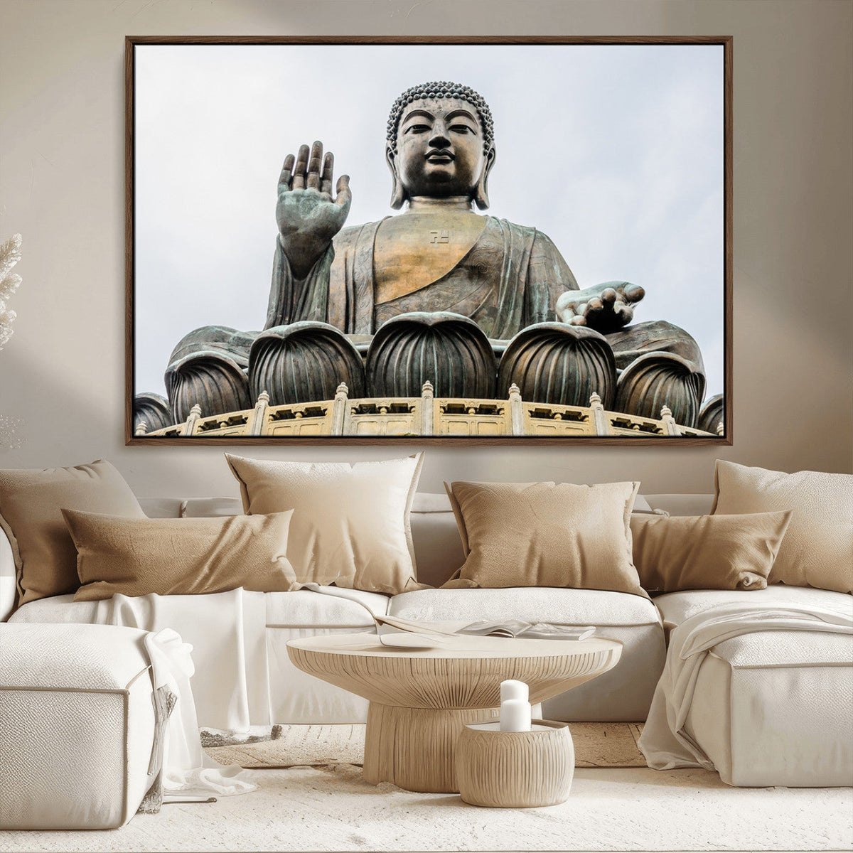 Buddha Statue Wall Art Canvas Print