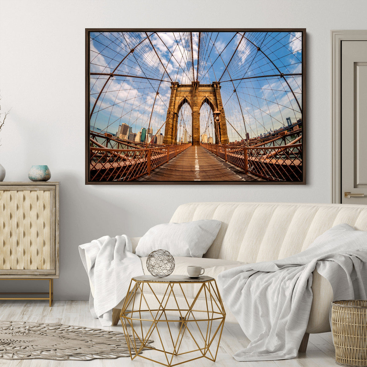 Brooklyn Bridge Manhattan Wall Art Canvas Print