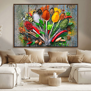 Spoonful of Spices Cooking Wall Art Canvas Print - Vibrant