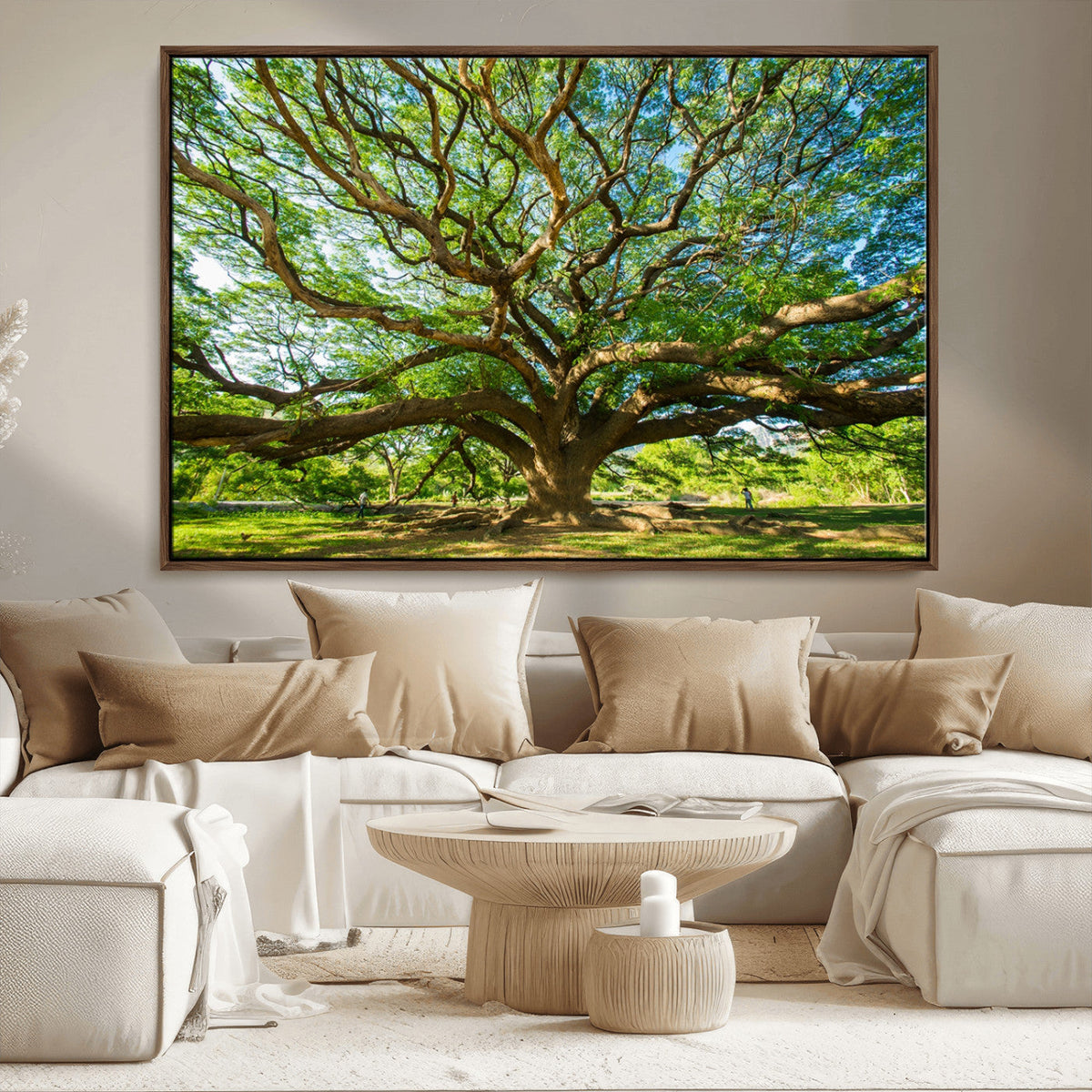 Majestic Oak Tree Wall Art – Serene Nature Canvas Print with