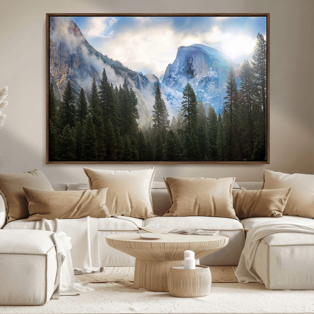 Half Dome Yosemite Calinia Wall Art Canvas Print El Capitan