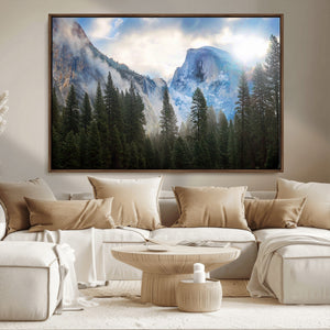 Half Dome Yosemite Calinia Wall Art Canvas Print El Capitan