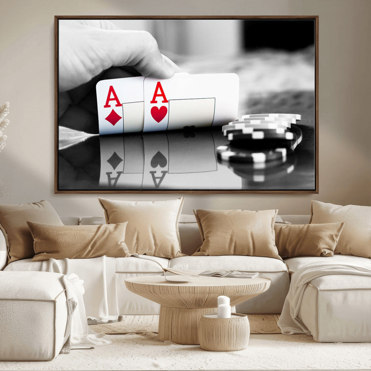 Aces Poker Art Poker Game Wall Art Canvas Print