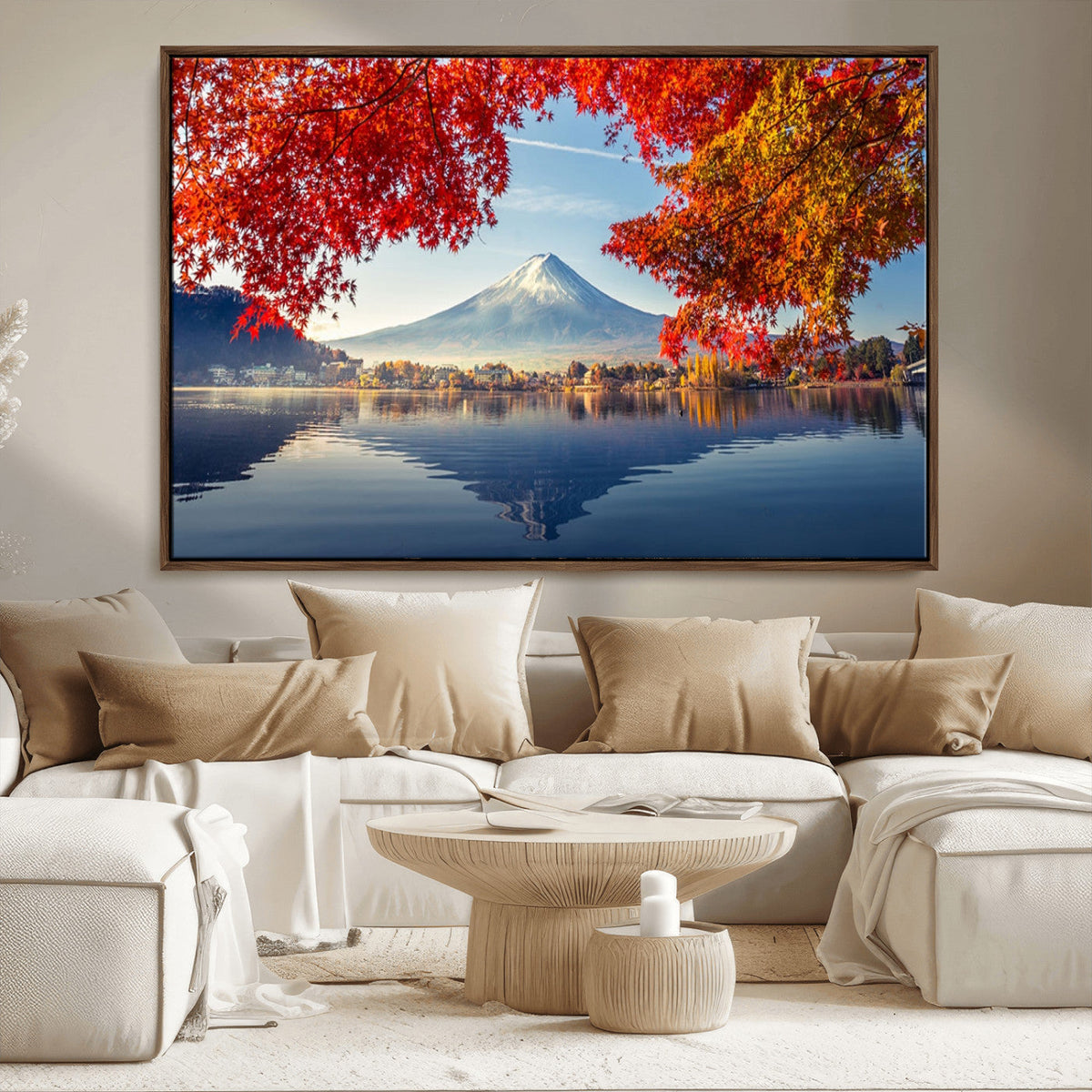 Mount Fuji Canvas Wall Art Japan Autumn Mountain Canvas