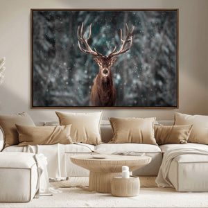 Wall Art Deer Art Animal Canvas, Framed Wall Art Deer Canvas