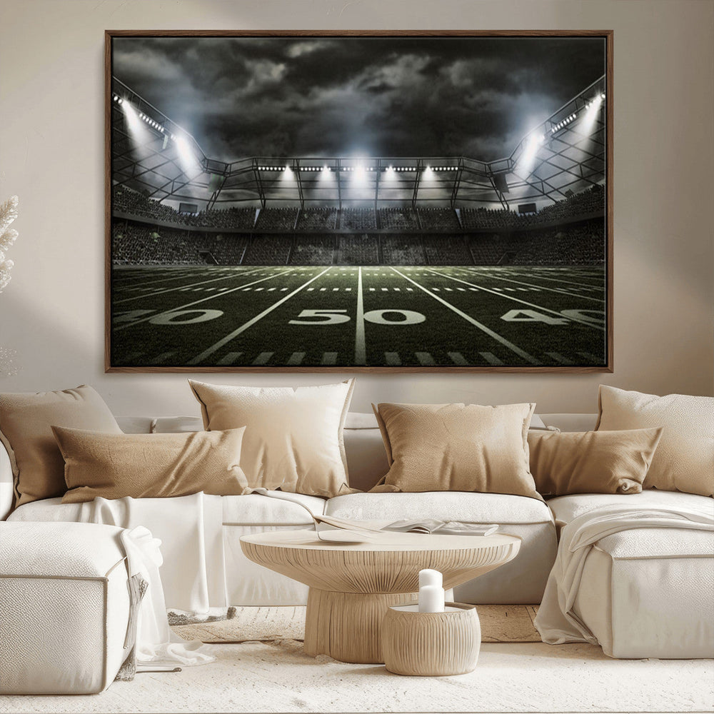 American Football Stadium Wall Art Canvas Print, Stadium