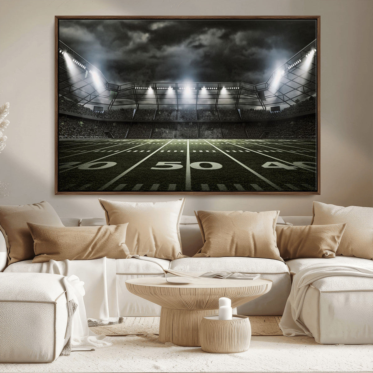 American Football Stadium Wall Art Canvas Print, Stadium