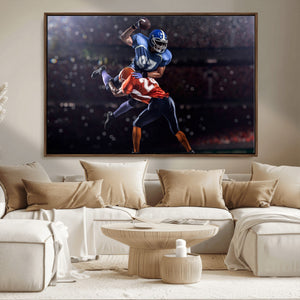 American Football Wall Art Canvas Print, Stadium Sport Wall