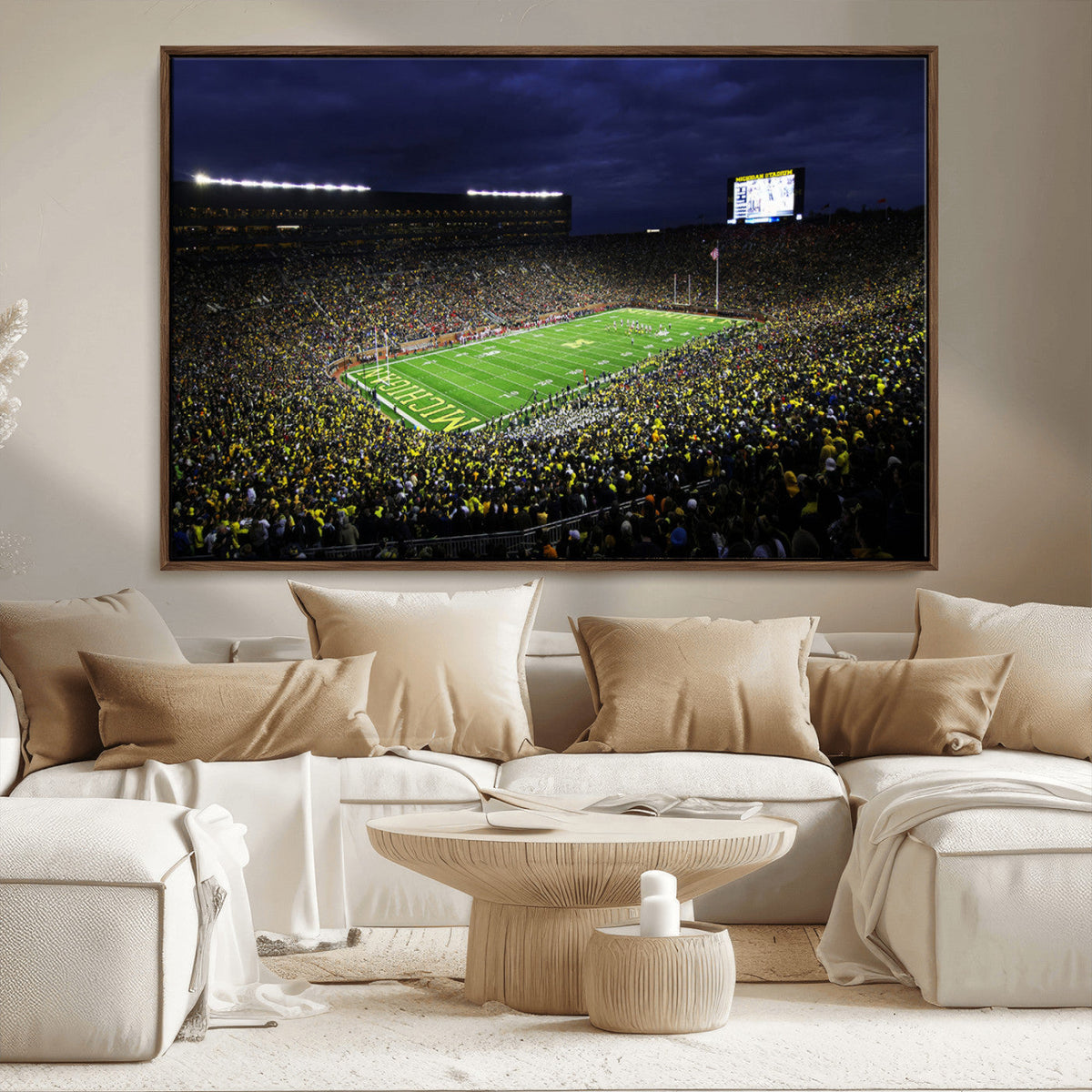 Michigan Wolverines Football Canvas Wall Decor, Football