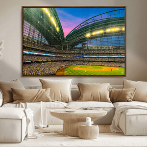 Milwaukee Brewers Baseball Team Print Canvas- American