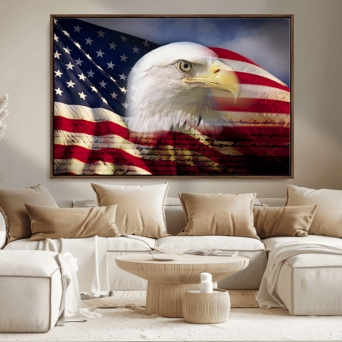 American Flag Eagle Symbol Wall Art, American Flag Eagle
