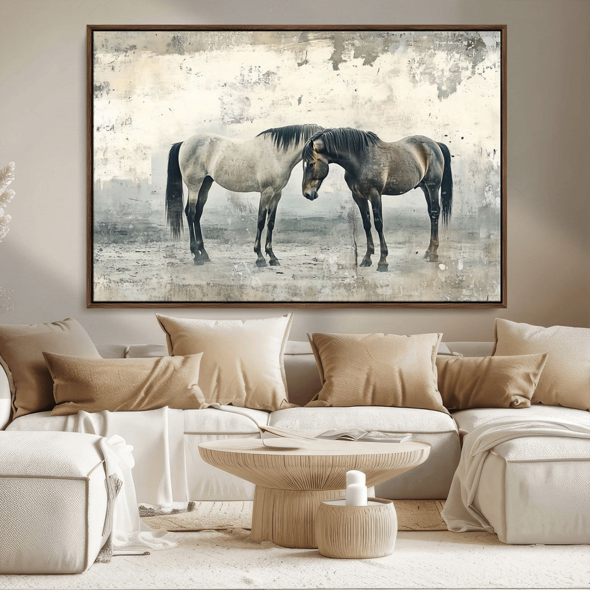 Chines Style Majestic Horses Wall Art | Ready to Hang and