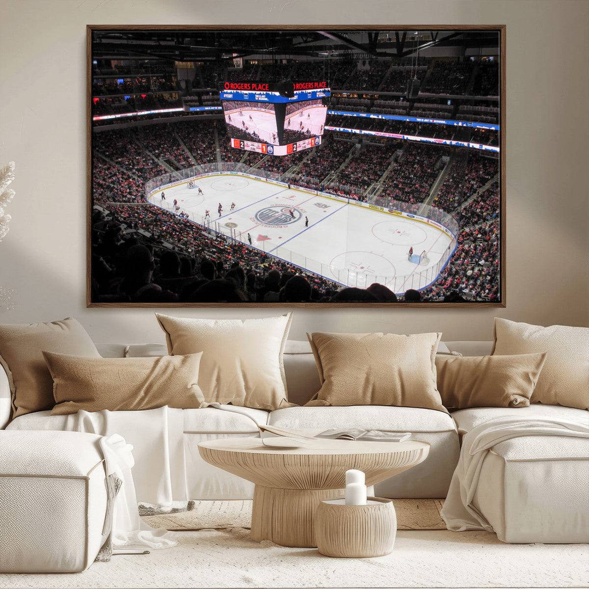 Rogers Place Edmonton Oilers Ice Hockey Stadium Wall Art,