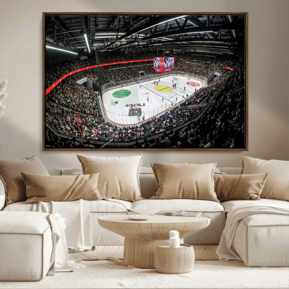 Vaudoise Lausanne Ice Hockey Arena Stadium Wall Art Canvas,