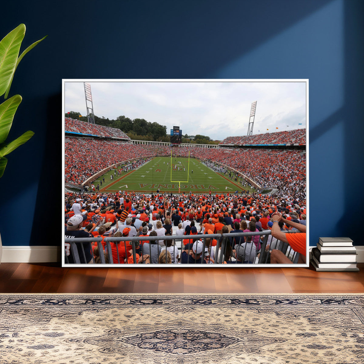 Virginia Cavaliers Football Team Print - Charlottesville Scott Stadium Print Wall Art Canvas