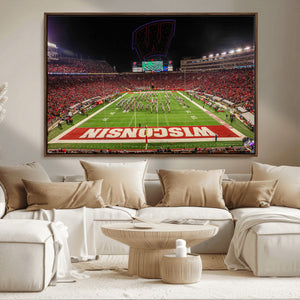 Wisconsin Badgers Football Team Print Canvas- Madison Camp