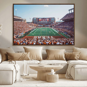 Framed Texas Memorial Stadium Canvas, University of Texas