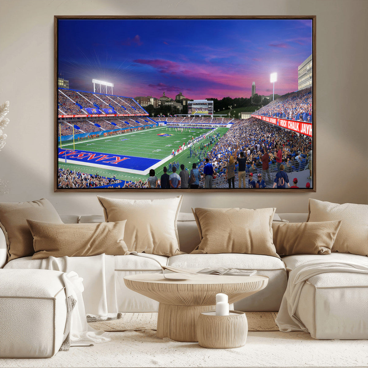 University of Kansas Jayhawks Football Team Print Canvas-