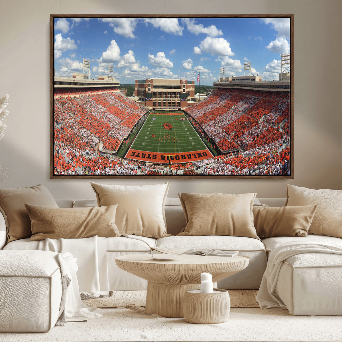 Oklahoma State Cowboys Football Team Print - Stillwater