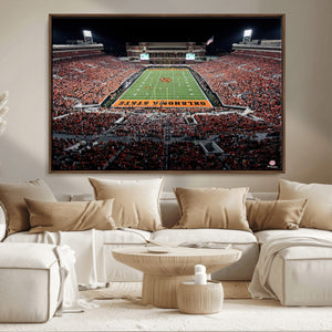 Oklahoma State Cowboys Canvas Print, Football Team Print -
