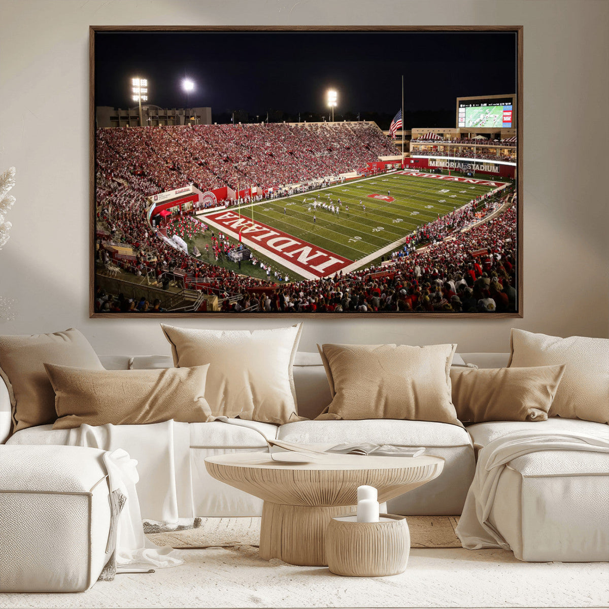 Indiana University Hoosiers Football Team Print Canvas -