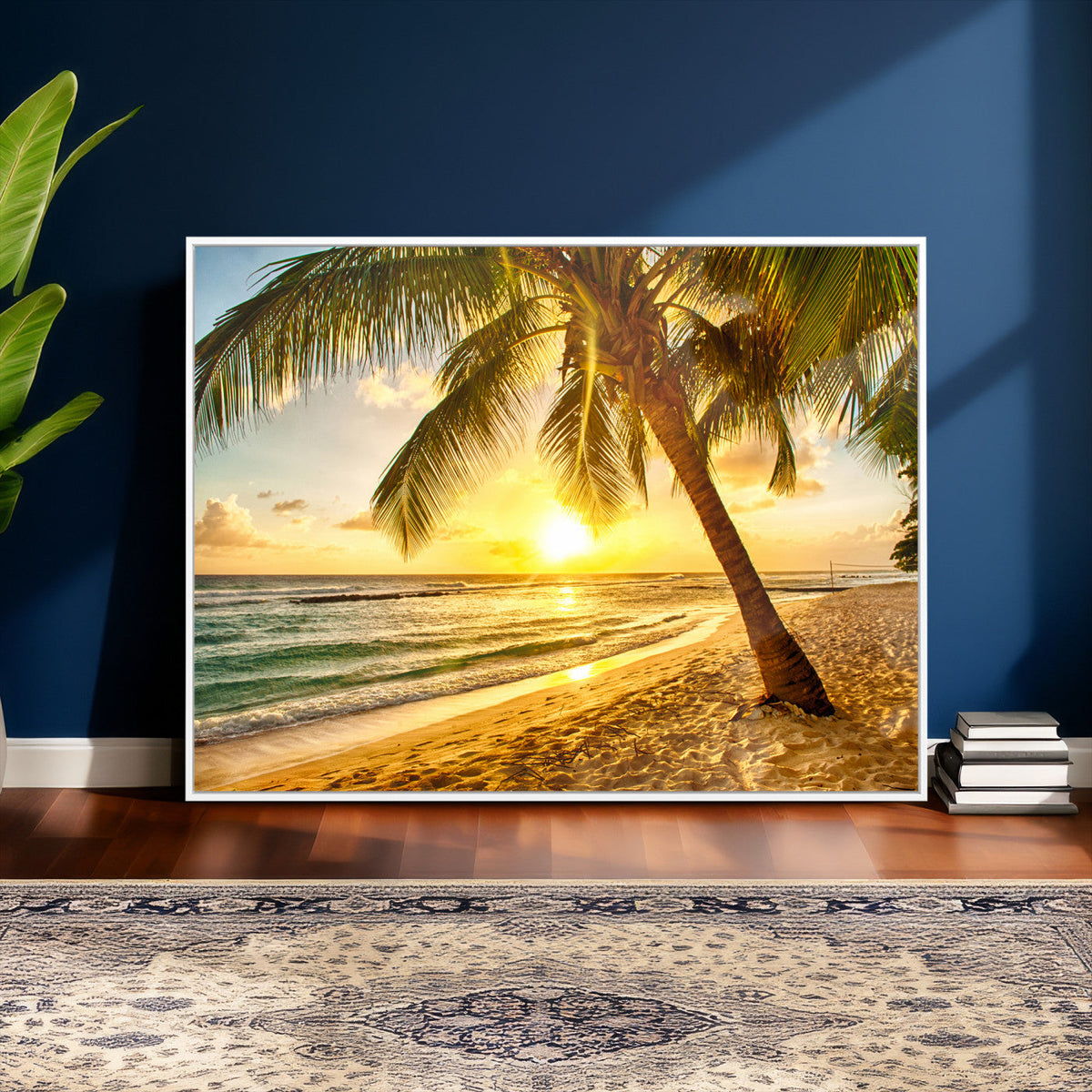 Beach Sunset Canvas Wall Art Print - Tropical Beach Canvas