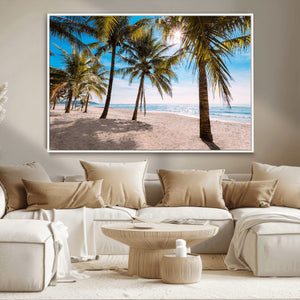 Palm Beach Tropical Island Wall Art Canvas Print