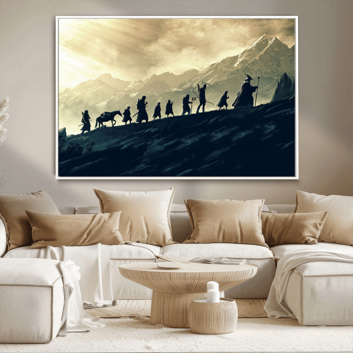 Fellowship Journey Wall Art – Fantasy Adventure Canvas Print