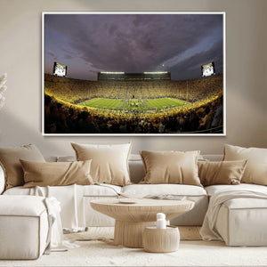 Michigan Wolverines Print - Michigan Stadium Wall Art Canvas