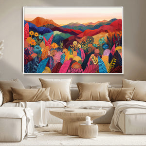 YAYOI KUSAMA Abstract Print - Landscape Canvas Wall Art
