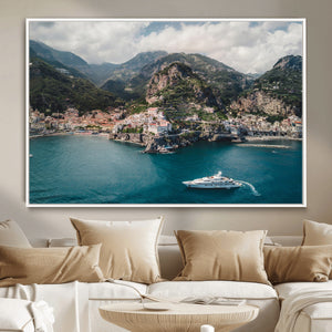 Amalfi Coast Wall Art – Framed Italian Seaside Canvas