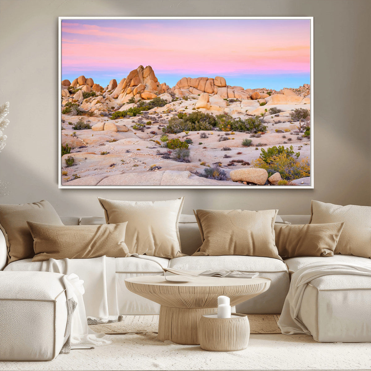 Vibrant Sunset Sky Wall Art Canvas Print – Framed Joshua