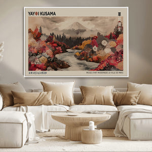 Modern Japanese Wall Art Canvas Print – Framed Abstract