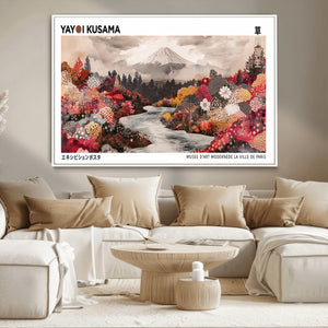 Modern Japanese Wall Art Canvas Print – Framed Abstract