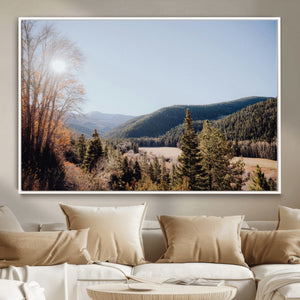 Tropical Palm Trees Wall Art Canvas Print – Framed Sunset