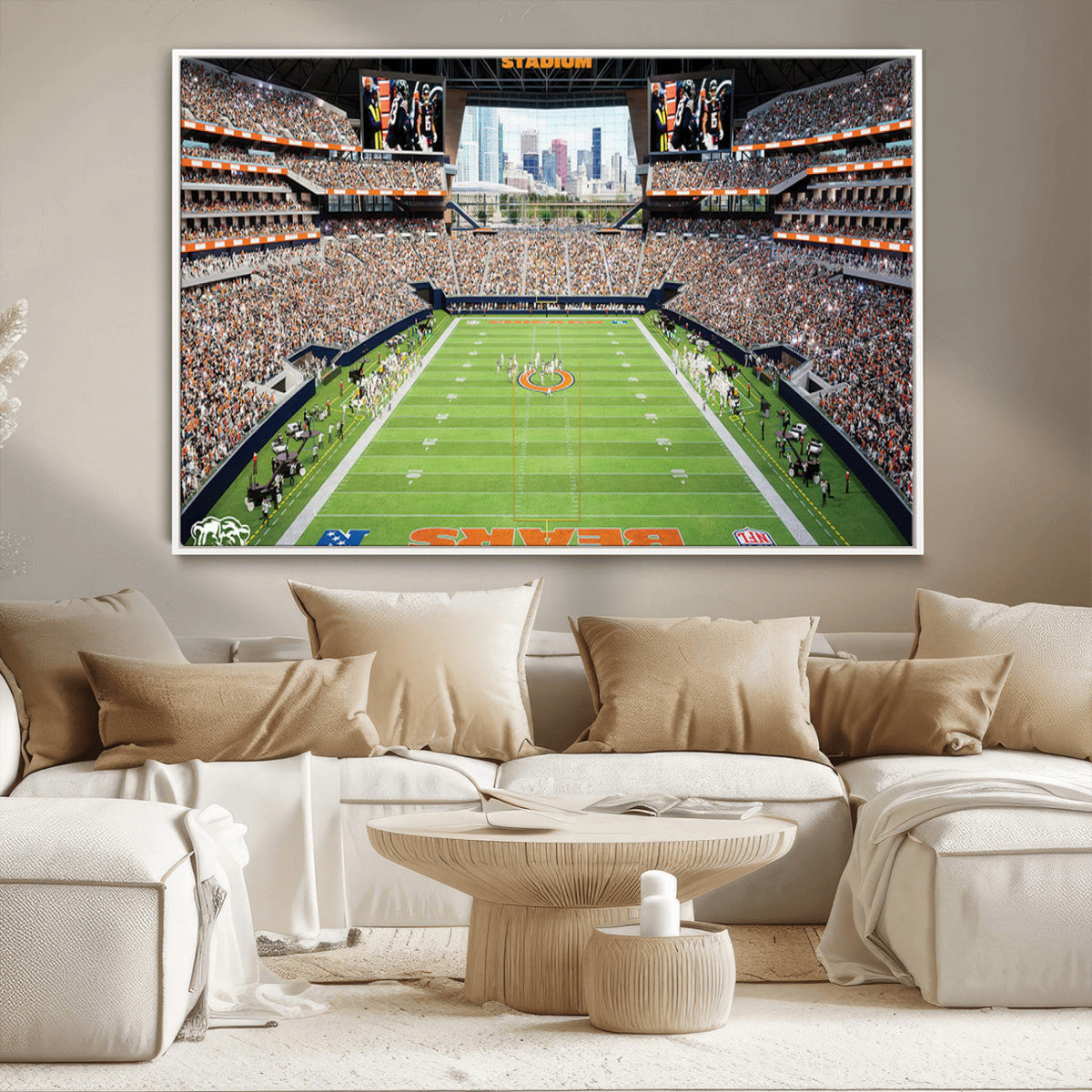 Chicago Bears Soldiers Field Wall Art Canvas Print – Framed