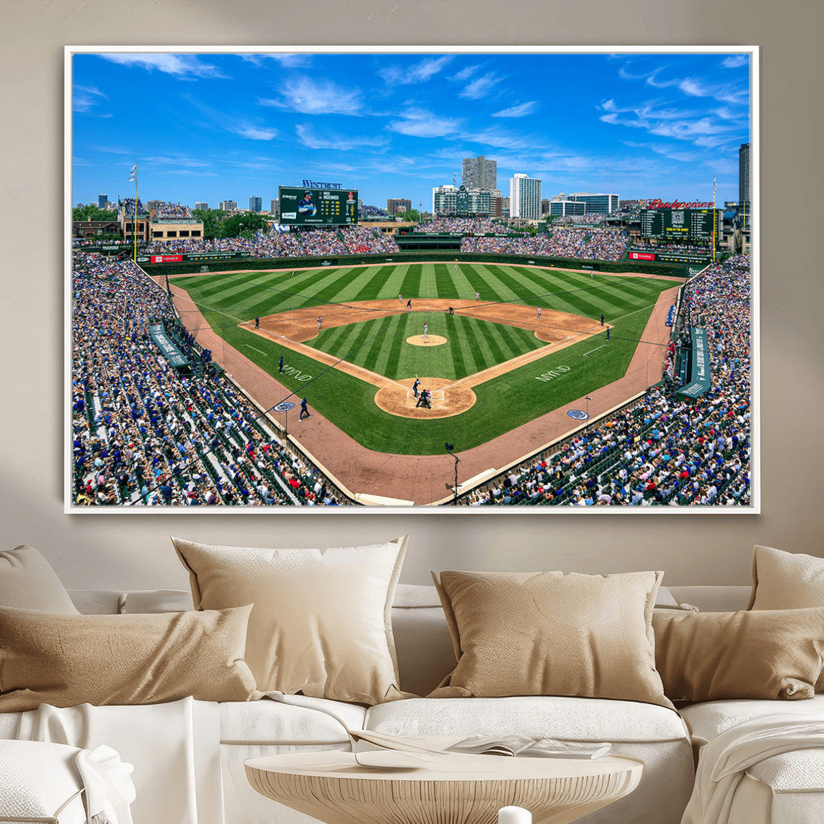 Wrigley Field Baseball Stadium Canvas Wall Art – Packed