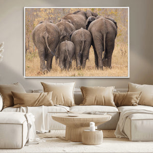 Wild Elephant Wall Art Canvas Print