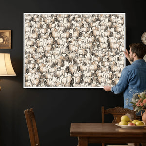American Bison Canvas Print - Abstract Buffalo Wall Art